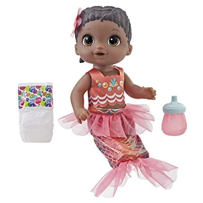 Afbeelding van baby Alive Zeemeermin en pop zwart haar