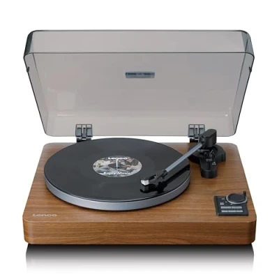 Afbeelding van Lenco LBTA 165WD Volledig automatische Platenspeler met Bluetooth en voorversterker Hout
