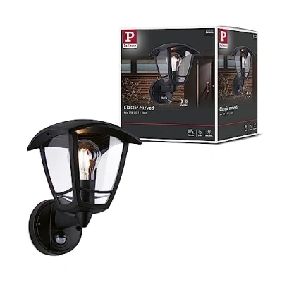 Afbeelding van PAULMANN 94647 LED buitenlamp met bewegingsmelder (wand) E27 Zwart