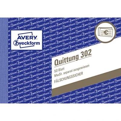 Afbeelding van Avery, Formulier, Ontvangstbewijs 302 betaalde BTW. (50 x)