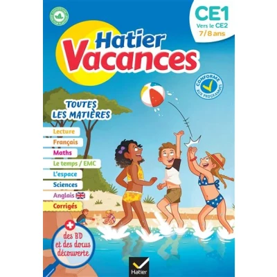 Image de Hatier vacances Cahier de 2025 du CE1 vers le CE2 7/8 ans
