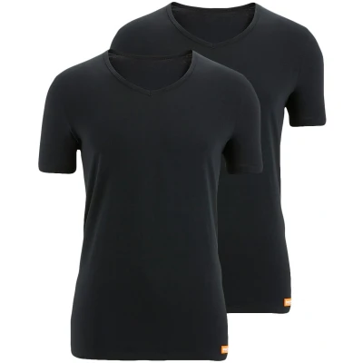 Afbeelding van Bruno Banani Kurzarm 2ER PACK Hemd, Heren, Maat: Large, Schwarz
