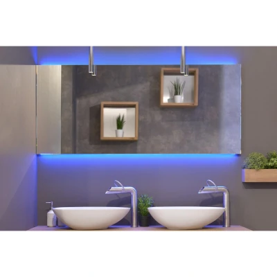 Afbeelding van LoooX C line spiegel 100x70cm led verlichting boven en onder Minimalistisch design