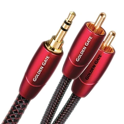 Afbeelding van Audioquest Golden Gate 3.5mm naar 2x RCA Kabel Mini Jack Overgangskabel 5m