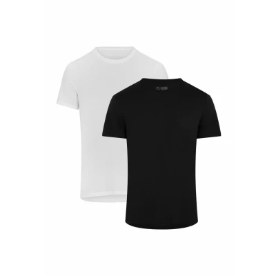 Afbeelding van Danish Endurance CREW NECK 2PACK Tshirt basic, Heren, Maat: Medium, Mc xwhite xblack