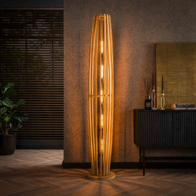 Afbeelding van Stevie vloerlamp 5L orbit XL massief mango naturel