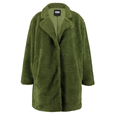 Afbeelding van Urban Classics Curvy Winterjas, Dames, Maat: 4XL, Olive