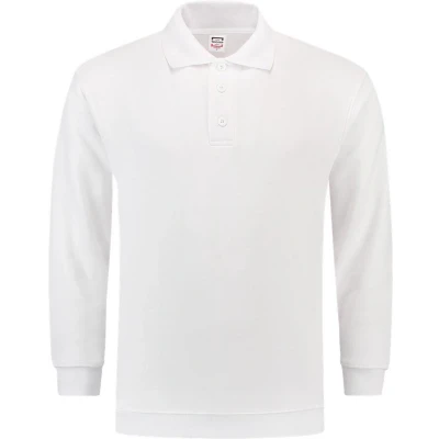 Afbeelding van Tricorp Polosweater Boord Casual Wit Maat 3XL
