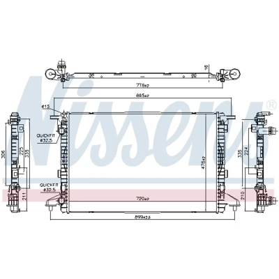 Afbeelding van Radiateur NISSENS 606463