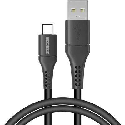 Afbeelding van Accezz Kabel USB C naar 1 meter Snellader &amp; Datasynchronisatie Oplaadkabel Zwart