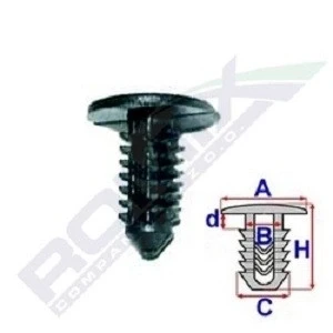 Afbeelding van ROMIX B23187 Clip SUZUKI: SWIFT 3, Ignis I