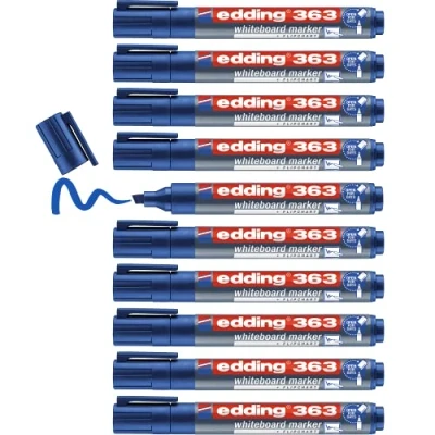Afbeelding van Viltstift edding 363 whiteboard schuin 1 5mm blauw