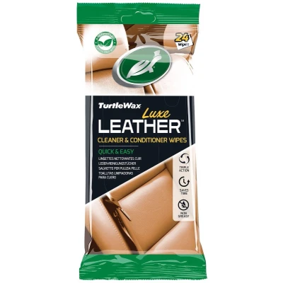 Afbeelding van Turtle Wax Luxe Leather Cleaner &amp; Conditioner Wipes 24 Stuks