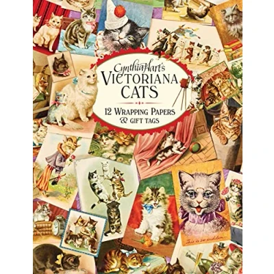 Afbeelding van Cynthia Hart&#039;s Victoriana Cats: 12 Wrapping Papers and Gift Tags