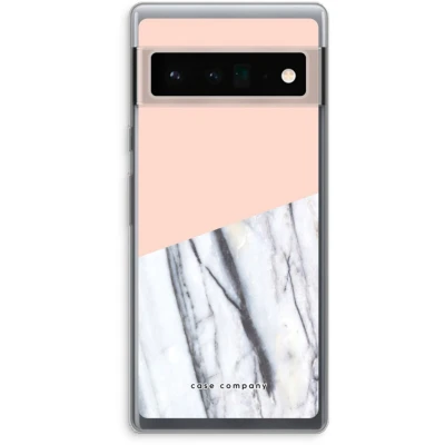 Afbeelding van Case Company® hoesje geschikt voor Google Pixel 6 Pro A touch of peach Soft Cover Telefoonhoesje Bescherming aan alle Kanten en Schermrand