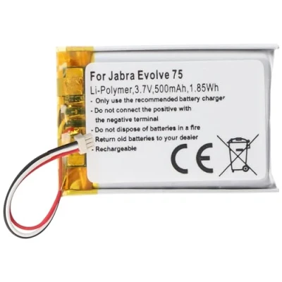 Afbeelding van Accu geschikt voor Jabra Evolve 75, Li Polymer, 3.7V, 550mAh, 2.0Wh