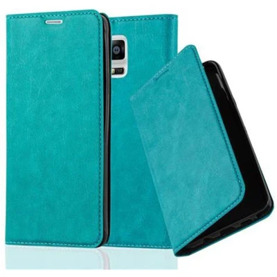Afbeelding van Cadorabo Hoesje geschikt voor Samsung Galaxy NOTE 4 in BENZINE TURKOOIS Beschermhoes met magnetische sluiting, standfunctie en kaartvakje Book Case Cover Etui