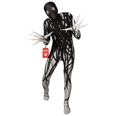 Afbeelding van Morphsuits Zalgo Zentai kostuum voor volwassenen, monsterkostuum Halloween, Morphsuit, monsterkostuum, maat XL