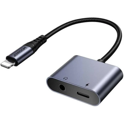 Afbeelding van Joyroom SY L01 Lightning naar / 3,5 mm mini jack DAC adapter 2in1 zwart