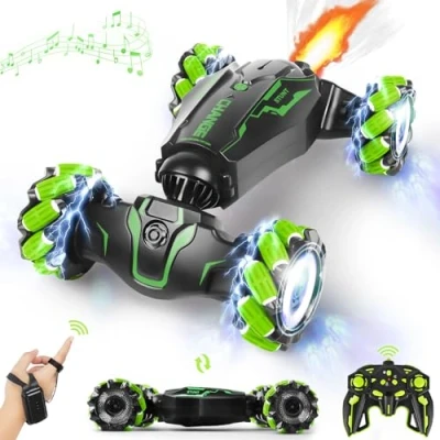 Afbeelding van Op afstand bestuurbare auto voor kinderen: 2,4 GHz Handgestuurde drift auto, RC Stunt Car All Terrain 4WD gebarenbesturing twist speelgoed meisjes en jongens van 6 tot 14