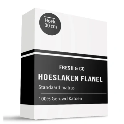 Afbeelding van Flanel Hoeslaken 140 x 200 cm Zwart Koopjedeal.nl Altijd de beste deal