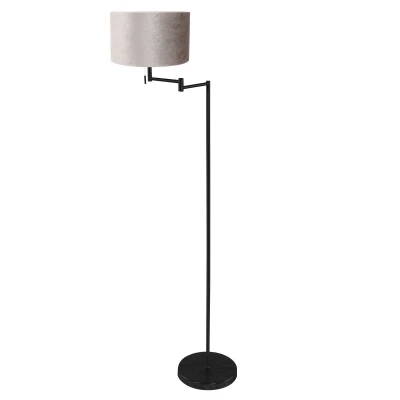 Afbeelding van Mexlite vloerlamp Bella zwart metaal 45 cm E27 fitting 3886ZW