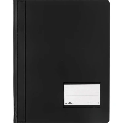 Afbeelding van Durable DURALUX 268001 Snelhechtmap Zwart DIN A4+ Etiketvenster (90 x 57 mm), Scheurbescherming, Binnentas (achterkant)