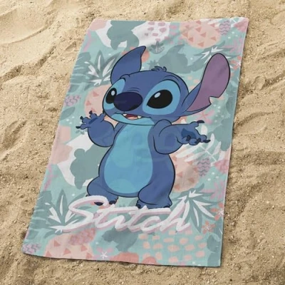 Afbeelding van Disney Lilo &amp; Stitch Strandlaken Tropics 70 x 120 cm Katoen