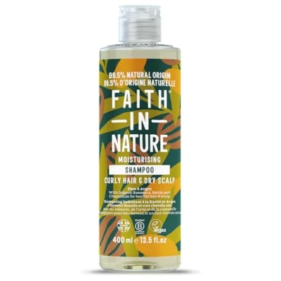 Image de Faith in Nature Shampooing naturel Karité &amp; Argan, nutritif, végétalien et non testé sur les animaux, sans SLS parabènes, cheveux secs très secs, 400 ml
