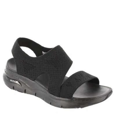 Afbeelding van Skechers Sport ARCH FIT Sandalen met plateauzool, Dames, Maat: 39, Black Textiel