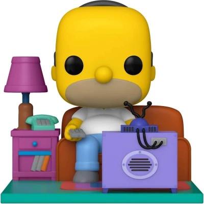 Afbeelding van Funko Pop! Deluxe: The Simpsons Homer Simpson Watching TV Vinyl Figuur om te verzamelen Cadeau idee Officiële Producten Speelgoed voor Kinderen en Volwassenen Fans