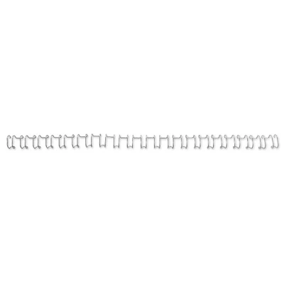 Image de GBC Baguette de reliure métallique Wire&#039;o 14,0 mm, A4, 21 anneaux, Argent, pqt 100