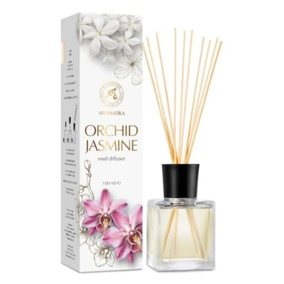Afbeelding van Jasmijn Orchidee Geurverspreider 100 ml Kamergeurverspreider met staafjes Frisse geur Luchtverfrisser voor kamer Thuis Kantoor Winkel Aromatherapie Diffuser