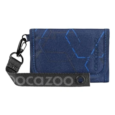 Afbeelding van Coocazoo Portemonnee met binnen en buitenvenster, muntvak kaartenvak, klittenbandsluiting, polyester, 3e klasse, Blue Motion Blauw, Modern