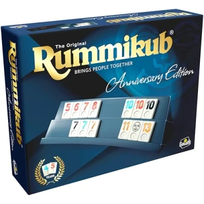 Afbeelding van RUMMIKUB Verjaardagseditie 45 jaar luxe gezelschapsspel voor kinderen en volwassenen vanaf 7 2 tot 4 spelers bevat 106 stenen 20/40 minuten