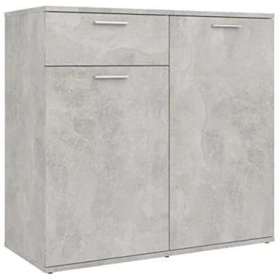 Image de vidaXL Buffet gris béton 80x36x75 cm bois d&#039;ingénierie805774