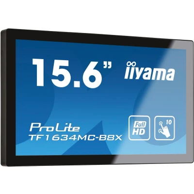 Afbeelding van Iiyama ProLite TF1634MC B8X LED monitor Energielabel F (A G) 39.6 cm (15.6 inch) 1920 x 1080 Pixel 16:9 25 ms DisplayPort, VGA, HDMI, USB IPS