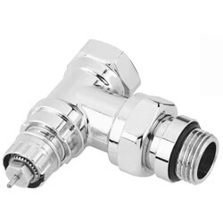 Afbeelding van Danfoss thermostatische radiatorkraan haaks chroom