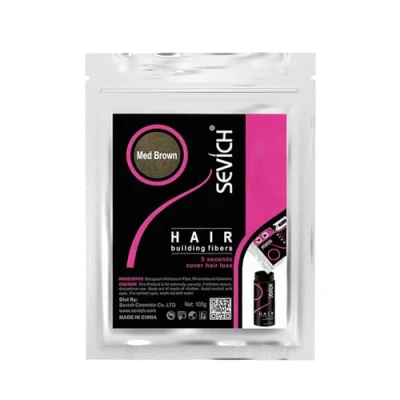Afbeelding van Sevich haarvezels, originele natuurlijke keratinevezels voor fijn haar, 100 g, middenbruin
