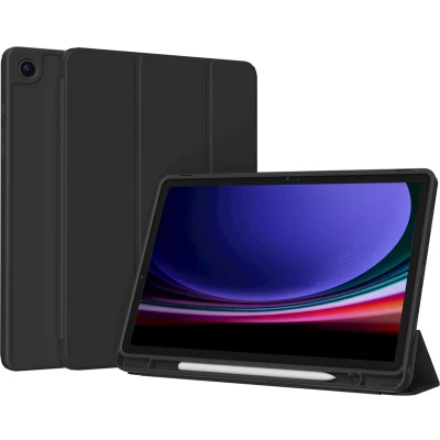 Afbeelding van Accezz Tablet Hoes Geschikt voor Samsung Galaxy Tab A9 8.7 inch Smart Silicone Bookcase Zwart