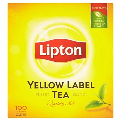 Afbeelding van Lipton Yellow Label 100 zakjes per 2 (stuks) x 150 gram te bestellen