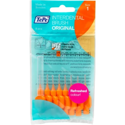 Afbeelding van TePe Interdentale Ragers Original 0,45 mm Oranje blister à 8 stuks