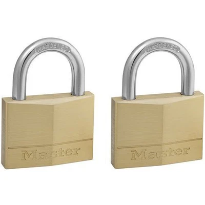 Afbeelding van Hangslot MasterLock 2 gelijksluitend messing 50mm