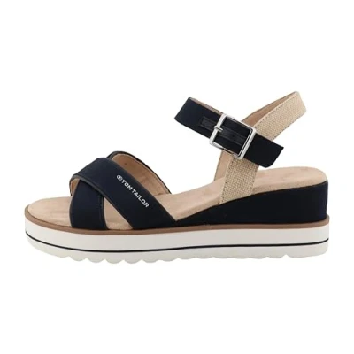 Afbeelding van TOM TAILOR 9590210006 damessandalen, Navy Blauw, 41 EU