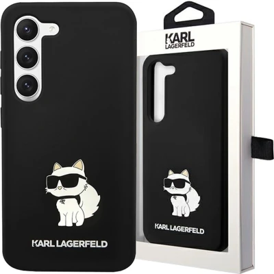 Afbeelding van Karl Lagerfeld Siliconen Choupette hoesje voor Samsung Galaxy S24+ zwart