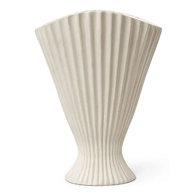 Afbeelding van Ferm LIVING Fountain Vaas 31 Cm Gebroken Wit
