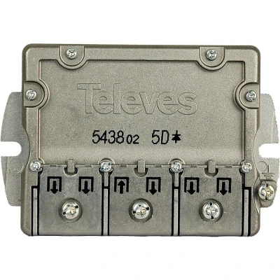 Afbeelding van Televés F3145438 Satelliet Splitter F connector 9.5 Db / 5 2400 Mhz Uitgangen