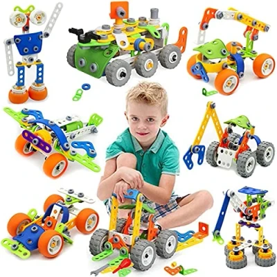 Afbeelding van Moontoy Bouwspeelgoedset, voor kinderen van 5 12 jaar, blokken, uniseks, cadeau, leren bouwen, creatief speelgoed
