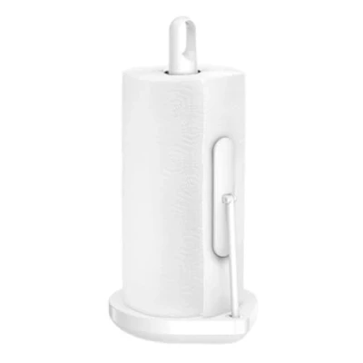Afbeelding van Simplehuman Keukenrolhouder met klemarm Wit Roestvast Staal