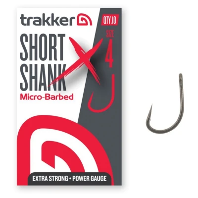 Afbeelding van Trakker Short Shank XS Hooks Micro Barbed Haakmaat 4 (10 Stuks) Karperhaken